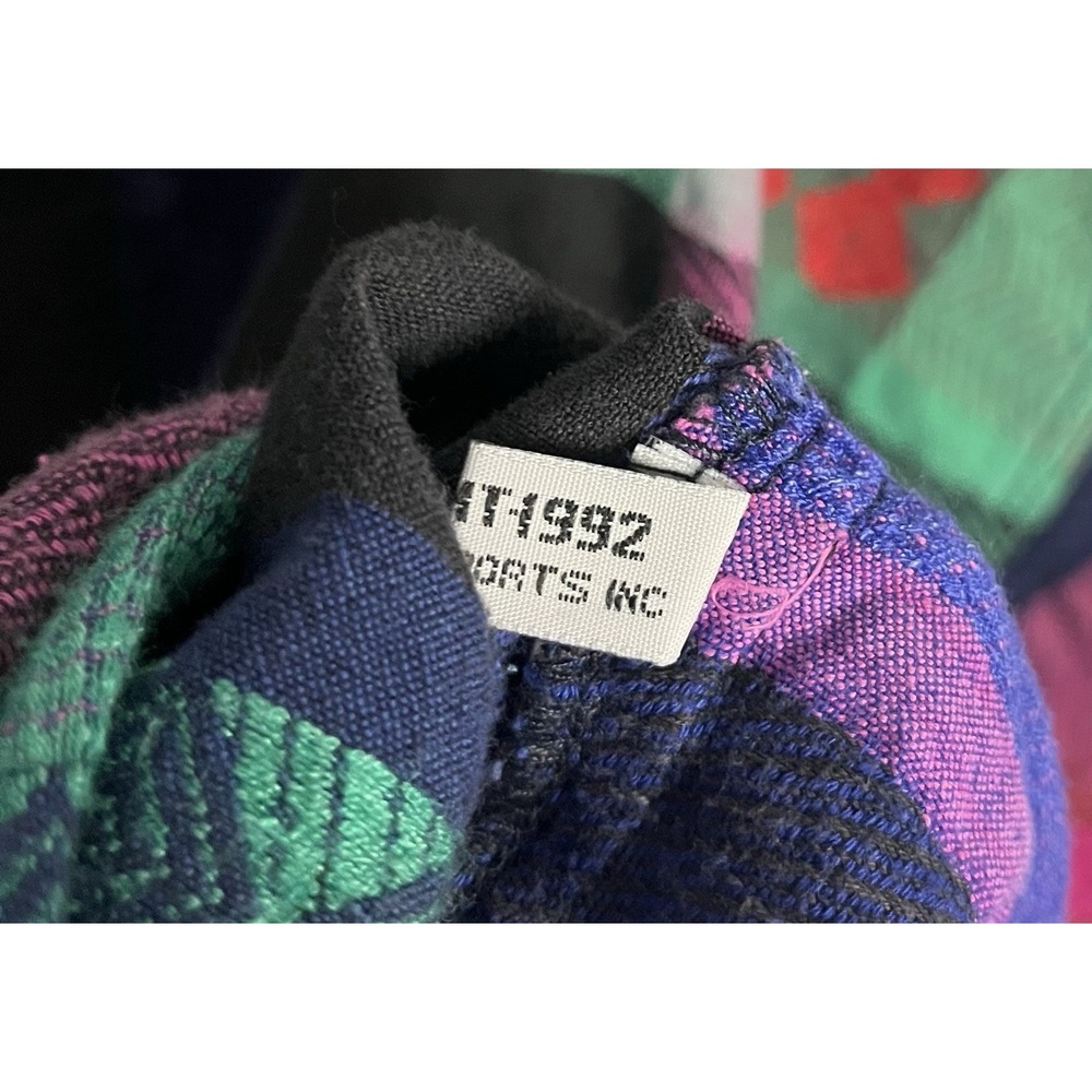 Vintage 90s Angelique Imports Patchwork Hoodie Pullover 100% Cotton Free Size - Picture 7 of 9